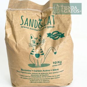 Arena Para Gatos Sandy Cat de 10 Kg en Bolsa ecológica
