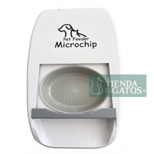 Comedero inteligente para mascotas con collar de microchip (incluye 2 collares), ideal para casas con múltiples animales - N