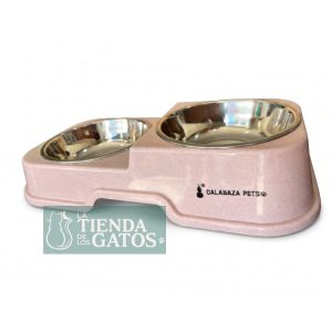 Comedero y bebedero pequeño para gatos