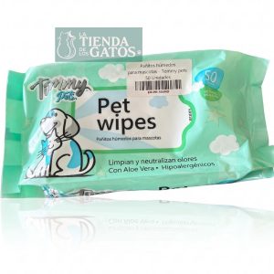 Pañitos húmedos para mascotas - Tommy pets - 50 Unidades