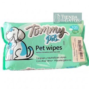 Pañitos húmedos para mascotas - Tommy pets - 100 Unidades