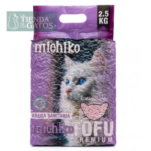 Arena para gatos - Michiko Tofu Premium Lavanda - 2.5 kg