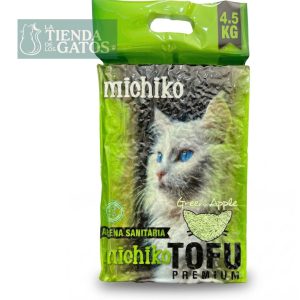 Arena para gatos - Michiko Tofu Premium manzana - 4.5 kg