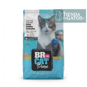 Alimento Seco Gatos Castrados BR for Cats Pure Salmón 1 kg 30% Proteína Sin Granos